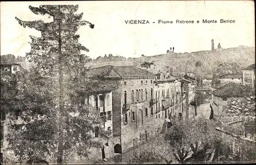 Ak Vicenza Veneto Venetien, Fiume Retrone e Monte Berico