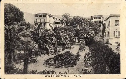 Ak Nervi Genova Genua Liguria, Grand Hotel Vittoria