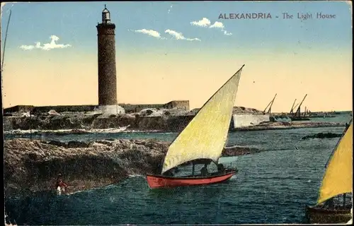 Ak Alexandria Ägypten, Leuchtturm