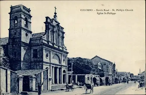 Ak Colombo Ceylon Sri Lanka, Norris Road, St. Philip's Church