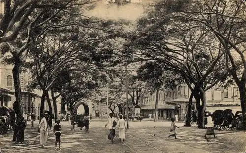 Ak Colombo Ceylon Sri Lanka, York Street, mit Blick auf den Steg