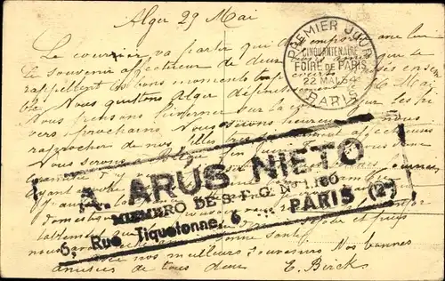 Ak Algier Algier Algerien, Regierungsplatz und die Moschee