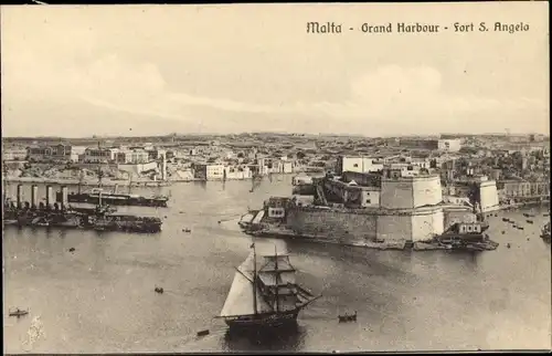 Ak Vittoriosa Malta, Grand Harbour, Fort St. Angelo