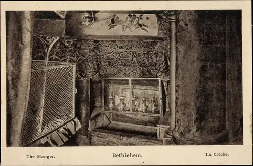 Ak Bethlehem Palästina, die Krippe