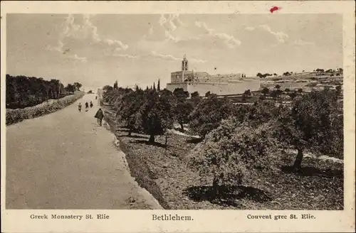 Ak Bethlehem Palästina, griechisches Kloster St. Elie