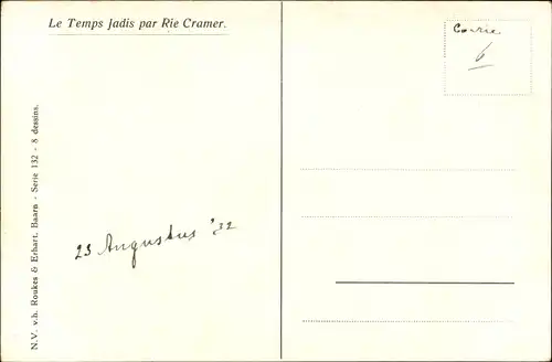 Künstler Ak Cramer, Rie, Vergangene Zeiten, Die Freundin des Dichters