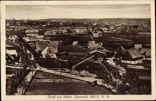 Ak Cínovec Böhmisch Zinnwald Dubí Eichwald Region Aussig, Deutsch Zinnwald Erzgebirge, Panorama