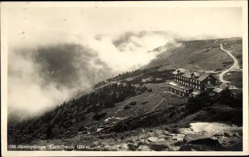 Ak Špindlerův Mlýn Spindlermühle Riesengebirge Region Königgrätz, Labská bouda, Elbfallbaude