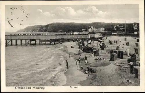 Ak Międzyzdroje Ostseebad Misdroy Pommern, Strand