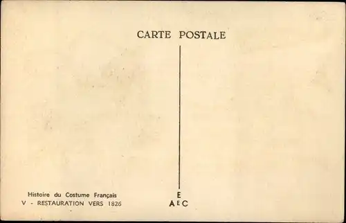 Künstler Ak Rouillier, Geschichte der französischen Tracht, Restaurierung um 1826
