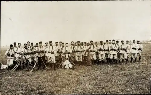 Foto Ak Französische Soldaten in Uniformen, Gruppenaufnahme, I WK