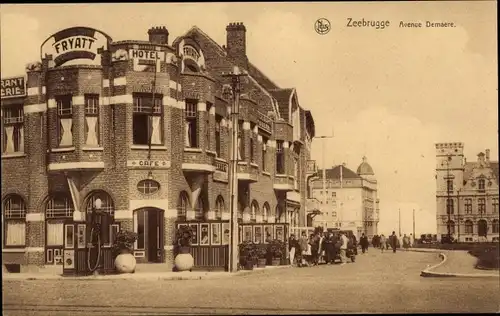 Ak Zeebrugge Westflandern, Avenue Demaere, Hotel Fryatt