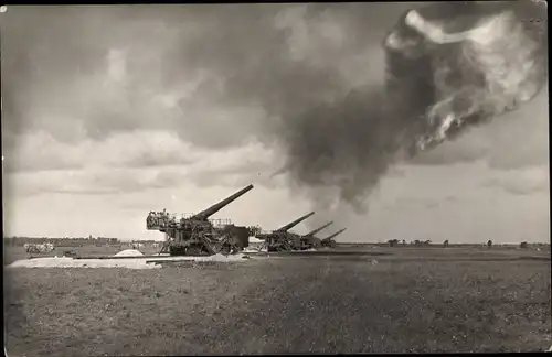 Ak Französische Geschütze, I, WK