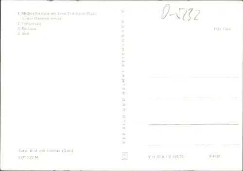 Ak Buttstädt in Thüringen, Michaeliskirche, Ernst Thälmann Platz, Rathaus, Bad