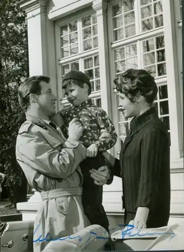 Foto Schauspieler Hansjörg Felmy, Barbara Rütting, Manfred Kunst, Autogramm, Herz ohne Gnade