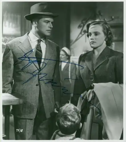 Foto Schauspieler O. W. Fischer und Maria Schell, Autogramm