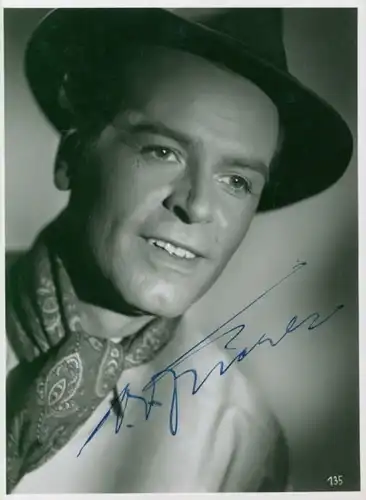 Foto Schauspieler O. W. Fischer, Portrait, Autogramm