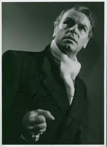 Foto Schauspieler O. W. Fischer, Portrait, Autogramm