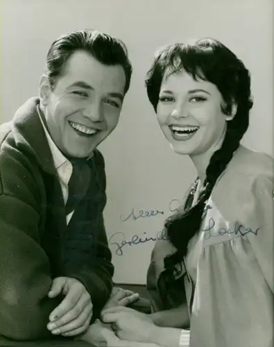 Foto Schauspielerin Gerlinde Locker mit Gerhard Niedmann, Portrait, Autogramm