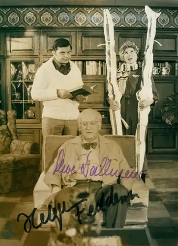 Foto Schauspieler Helga Feddersen und Uwe Dallmeier, Portrait, Autogramm