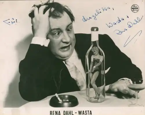 Foto Rena und Wasta Dahl, Kabaret Künstler, Portrait, Autogramm