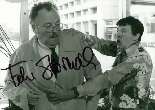 Foto Schauspieler Felix Dvorak mit Eddi Arendt, Filmszene, Autogramm