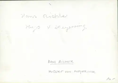 Foto Schauspieler Hans Richter mit Hubert von Meyerinck, Filmszene, Autogramm