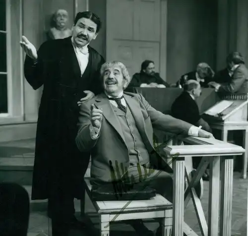 Foto Schauspieler Peter und Willy Millowitsch, Filmszene, Autogramm