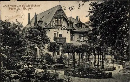 Ak Annaberg Buchholz im Erzgebirge, Gasthaus Waldschlösschen