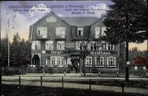 Ak Igelshieb Neuhaus am Rennweg Thüringen, Hotel und Pension Waldhaus