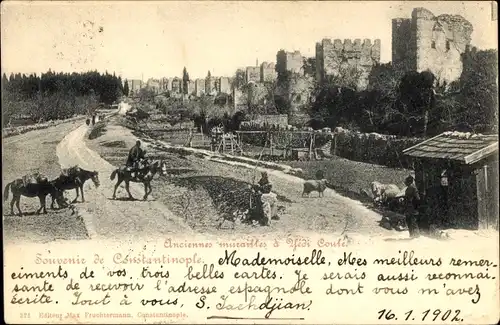 Ak Yedikule Konstantinopel Istanbul Türkei, Stadtmauer, Befestigungsanlagen