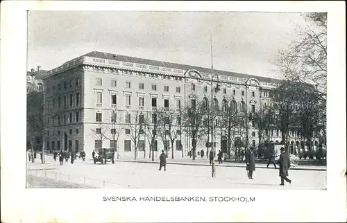 Ak Stockholm Schweden, Schwedische Handelsbank