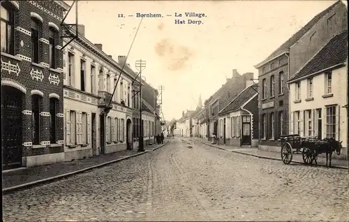 Ak Bornhem Bornem Flandern Antwerpen, Dorf, Straße