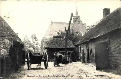 Ak Meersel Dreef Hoogstraten Flandern Antwerpen, St. Quirinus Kapelle, Gehöft