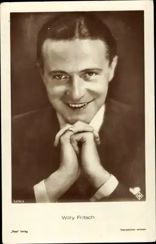 Ak Schauspieler Willy Fritsch, Portrait