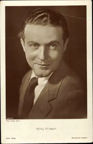 Ak Schauspieler Willy Fritsch, Portrait, Ross Verlag 5062/1