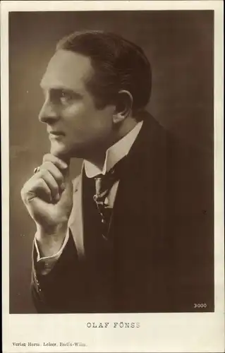Ak Schauspieler Olaf Fönss, Portrait, Profilansicht