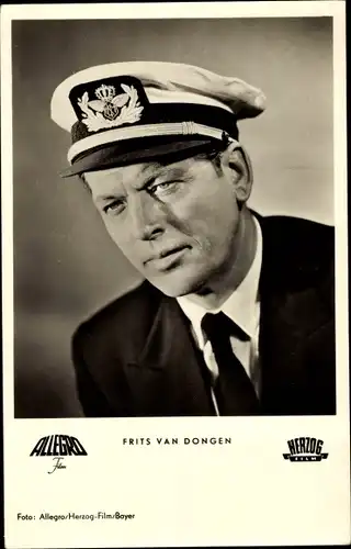 Ak Schauspieler Frits van Dongen, Film Türme des Schweigens, Portrait, Kapitänsmütze