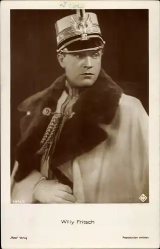 Ak Schauspieler Willy Fritsch, Portrait, Uniform
