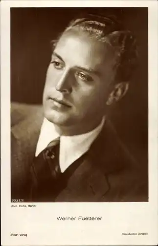 Ak Schauspieler Werner Fuetterer, Portrait