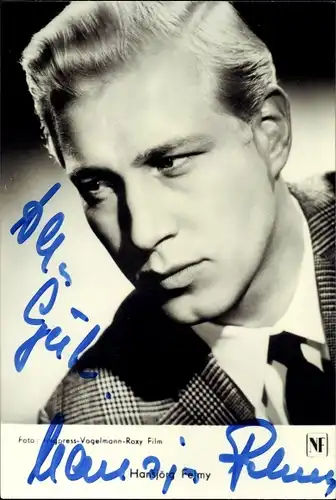 Ak Schauspieler Hansjörg Felmy, Portrait, Autogramm