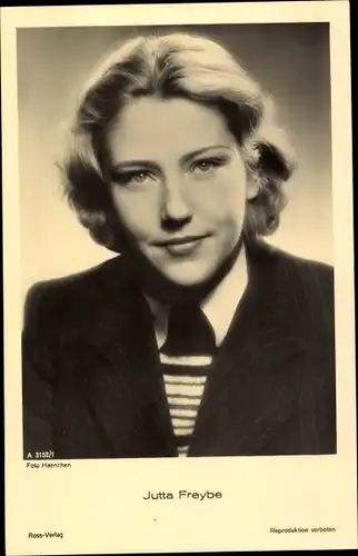 Ak Schauspielerin Jutta Freybe, Portrait