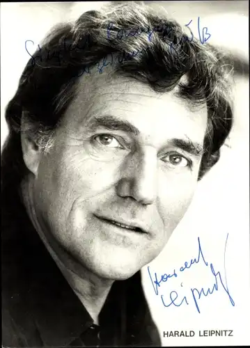 Ak Schauspieler Harald Leipnitz, Portrait, Autogramm