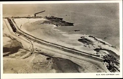 Ak Walcheren Zeeland, Deichbau bei Vlissingen 1946, Fliegeraufnahme