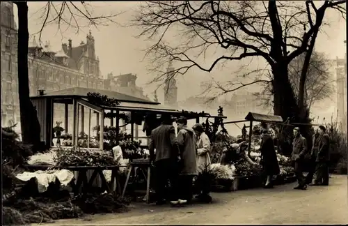 Ak Amsterdam Nordholland Niederlande, Singel, Kerstmarkt