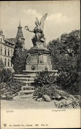 Ak Gera in Thüringen, Kriegerdenkmal
