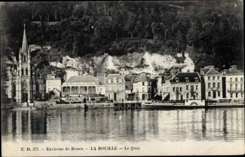 Ak La Bouille Seine Maritime, Le Quai