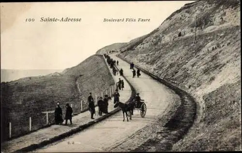 Ak Sainte Adresse Seine Maritime, Boulevard Felix Faure