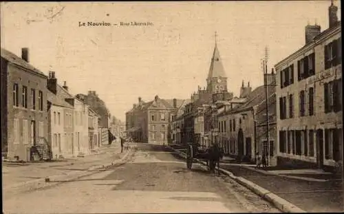 Ak Le Nouvion Aisne, Eine Straße