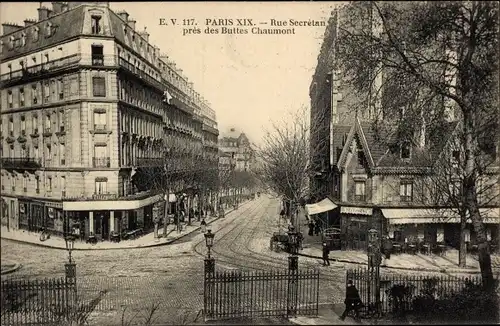 Ak Paris XIX, Rue Secrètan